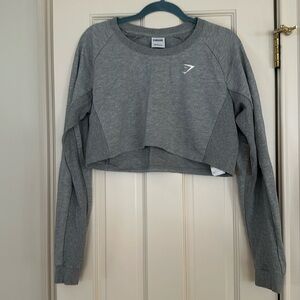 Gray Cropped Sweatshirt from Gymshark